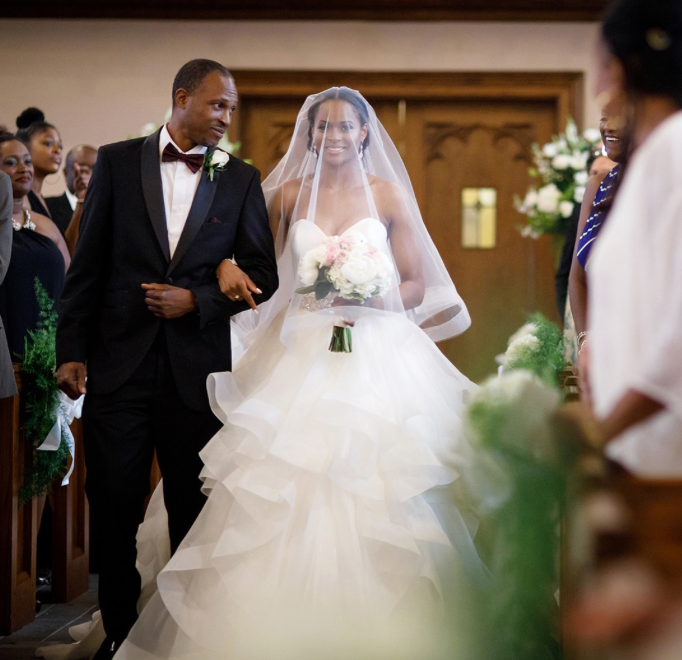 Black Wedding Moment Of The Day: Bride And Her Dad Share A Lit Moment On The Dance Floor
